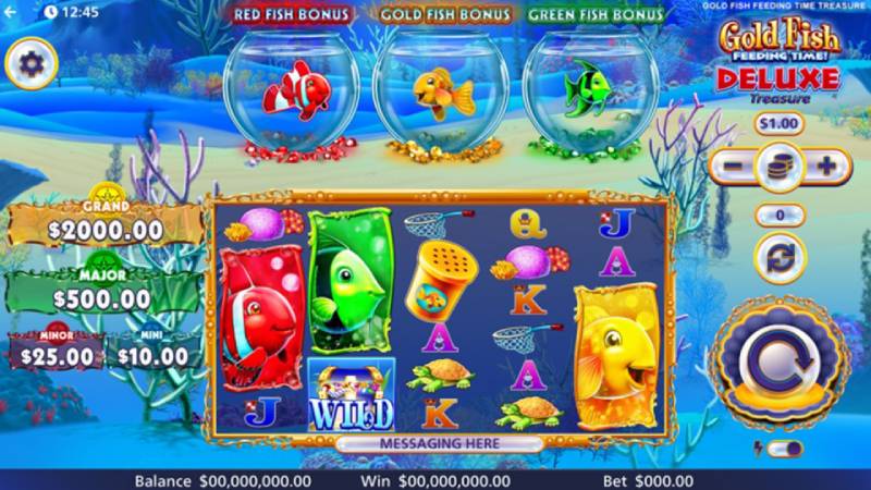 Gold Fish Feeding Time Deluxe Treasure Slot Game